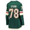 Nico Sturm Minnesota Wild Fashion7 Women's Home Breakaway Jersey - Green - Detail View