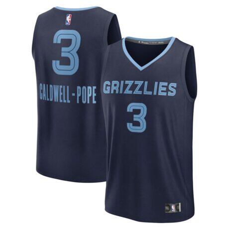 Kentavious Caldwell-Pope Memphis Grizzlies Fashion7 Fast Break Replica Player Jersey - Navy - Front View