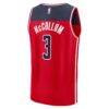 CJ McCollum Washington Wizards Fashion7 Youth Fast Break Replica Player Jersey - Red - Detail View