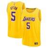 Deandre Ayton Los Angeles Lakers Fashion7 Fast Break Replica Player Jersey - Gold - Front View