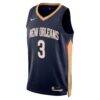 Jordan Poole New Orleans Pelicans Nike Unisex Swingman Jersey - Navy - - Side View