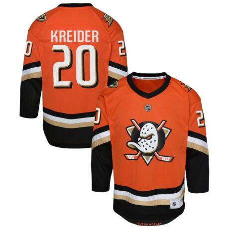 Chris Kreider Anaheim Ducks Outerstuff Youth Home Replica Jersey - Orange - Front View