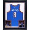 Jalen Williams Oklahoma City Thunder Autographed Fashion7 Authentic SM Deluxe Framed Blue Nike Icon Edition Swingman Jersey - - Front View