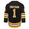 Jeremy Swayman Boston Bruins Outerstuff Youth Home Replica Jersey - Black - Front View