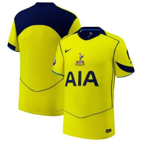 Tottenham Hotspur Nike 2025/26 Third Authentic Jersey with Patch - Yellow - Front View