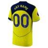 Tottenham Hotspur Nike 2025/26 Third Authentic Custom Jersey - Yellow - Detail View
