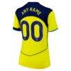 Tottenham Hotspur Nike Women's 2025/26 Third Replica Custom Jersey - Yellow - Detail View