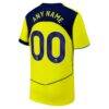 Tottenham Hotspur Nike Youth 2025/26 Third Replica Custom Jersey - Yellow - Detail View