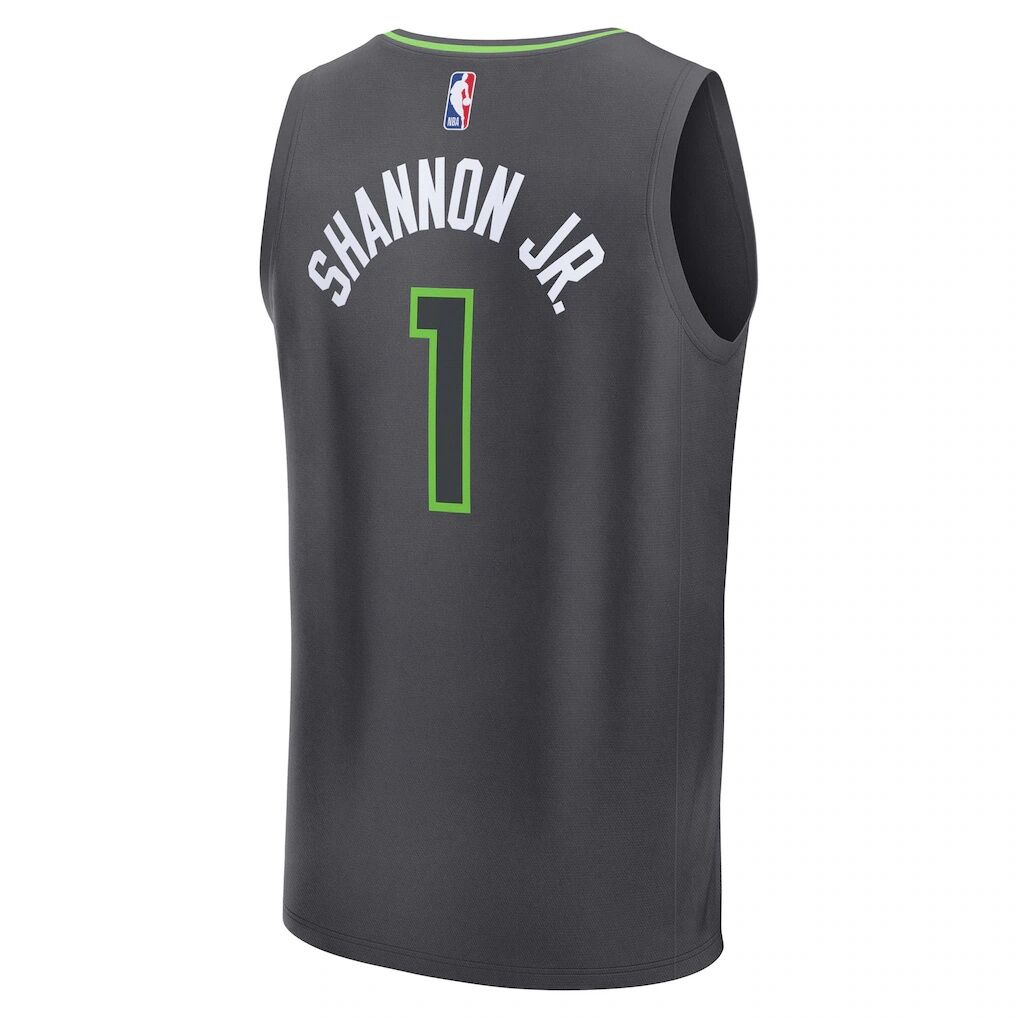 Terrence Shannon Jr. Minnesota Timberwolves Fashion7 Fast Break Replica Jersey - Statement Edition - Anthracite