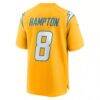 Omarion Hampton Los Angeles Chargers Nike Alternate Charger Power Game Player Jersey - Gold - Detail View