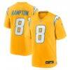 Omarion Hampton Los Angeles Chargers Nike Alternate Charger Power Game Player Jersey - Gold - Front View