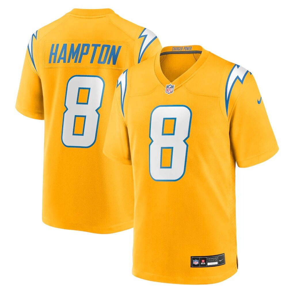 Omarion Hampton Los Angeles Chargers Nike Alternate Charger Power Game Player Jersey