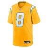 Omarion Hampton Los Angeles Chargers Nike Alternate Charger Power Game Player Jersey - Gold - Side View