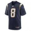 Omarion Hampton Los Angeles Chargers Nike Alternate Super Chargers Game Player Jersey - Navy - Side View