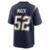 Khalil Mack Los Angeles Chargers Nike Alternate Charger Power Game Player Jersey - Navy - Detail View