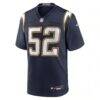 Khalil Mack Los Angeles Chargers Nike Alternate Charger Power Game Player Jersey - Navy - Side View