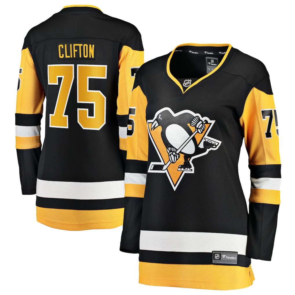 Connor Clifton Pittsburgh Penguins Fashion7 Women's Home Breakaway Jersey