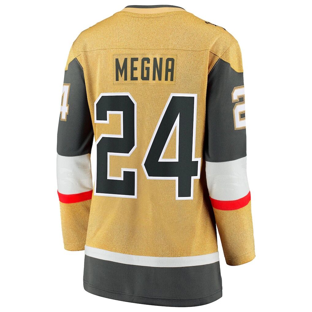 Jaycob Megna Vegas Golden Knights Fashion7 Women's Home Breakaway Jersey