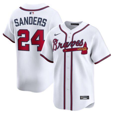 Deion Sanders Atlanta Braves Nike Limited Player Jersey - White - Front View