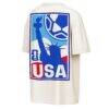 USA Outerstuff Post Card Oversized T-Shirt - Cream - Detail View