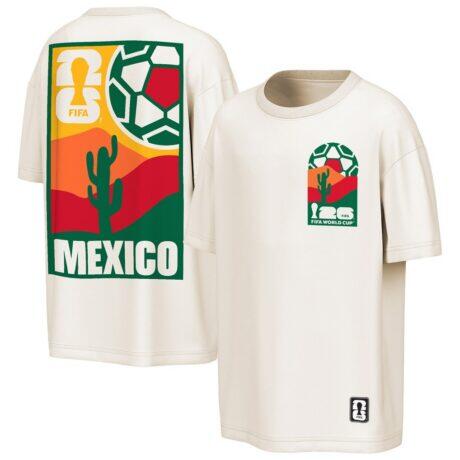 Mexico Outerstuff Post Card Oversized T-Shirt - Cream - Front View