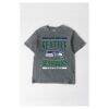 Seattle Seahawks Gameday Couture Women's Oversized Classic Grind Washed T-Shirt - Gray - Front View