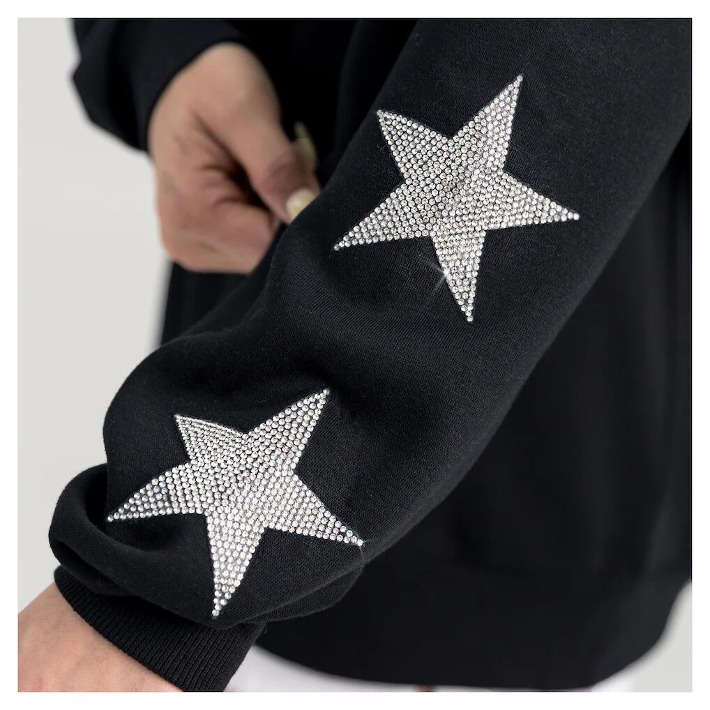 Cincinnati Bengals Gameday Couture Women’s Pure Victory Rhinestud Star-Sleeve Pullover Sweatshirt