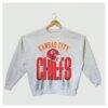 Kansas City Chiefs Gameday Couture Women's Fierce Focus Premium Oversized Fleece Pullover Sweatshirt - - Front View