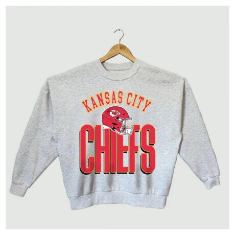 Kansas City Chiefs Gameday Couture Women's Fierce Focus Premium Oversized Fleece Pullover Sweatshirt - - Front View