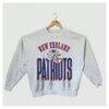 New England Patriots Gameday Couture Women's Fierce Focus Premium Oversized Fleece Pullover Sweatshirt - - Front View