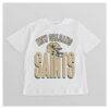 New Orleans Saints Gameday Couture Women's Oversized Classic Fierce Focus T-Shirt - White - Alt1