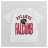 Atlanta Falcons Gameday Couture Women's Oversized Classic Fierce Focus T-Shirt - White - Alt1