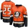 Ryan Poehling Anaheim Ducks Fashion7 Home Breakaway Jersey - Orange - Front View