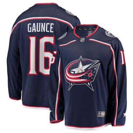 Brendan Gaunce Columbus Blue Jackets Fashion7 Home Breakaway Jersey - Navy - Front View