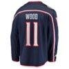 Miles Wood Columbus Blue Jackets Fashion7 Home Breakaway Jersey - Navy - Detail View