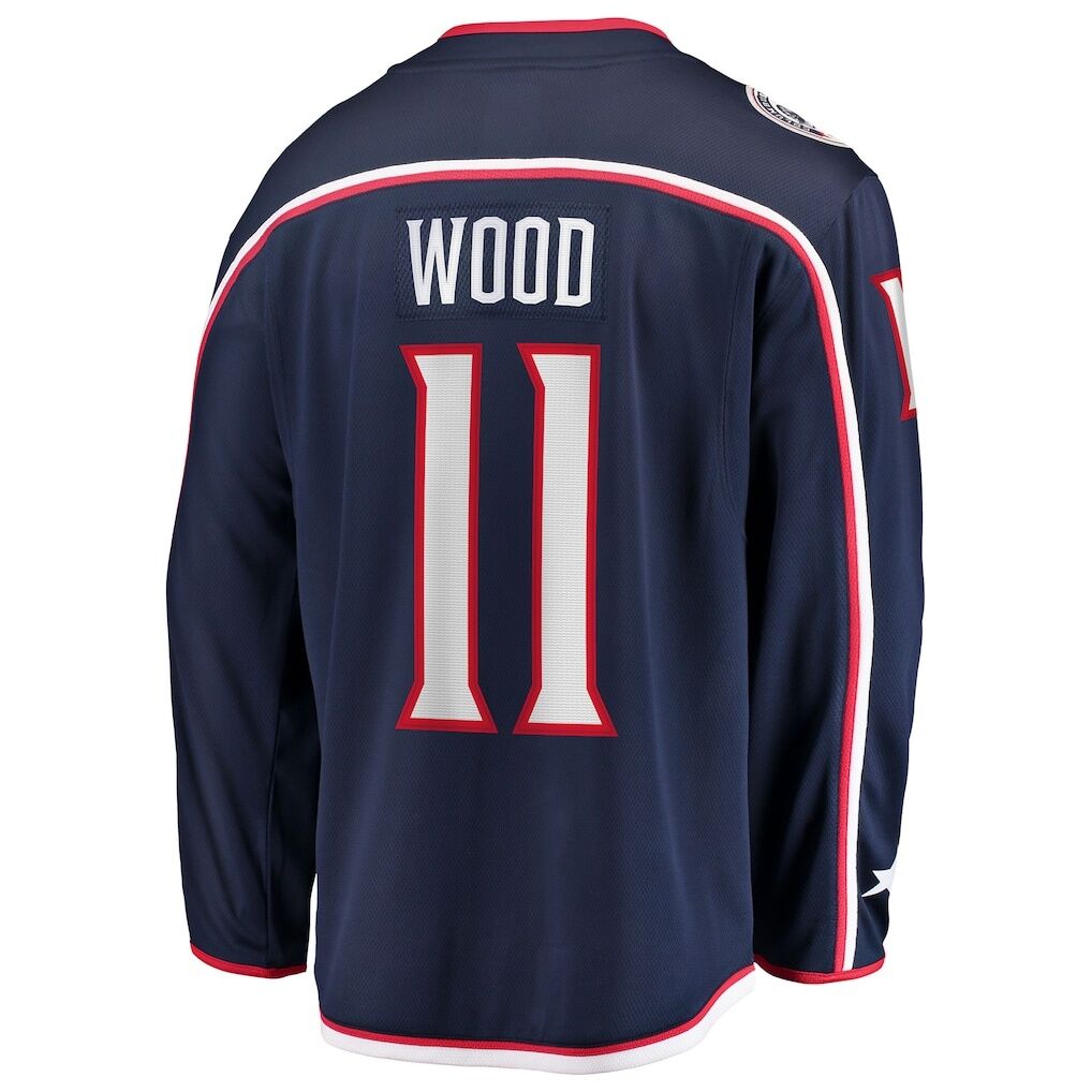 Miles Wood Columbus Blue Jackets Fashion7 Home Breakaway Jersey