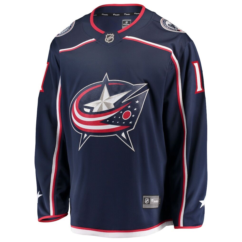 Miles Wood Columbus Blue Jackets Fashion7 Home Breakaway Jersey