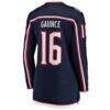 Brendan Gaunce Columbus Blue Jackets Fashion7 Women's Home Breakaway Jersey - Navy - Detail View
