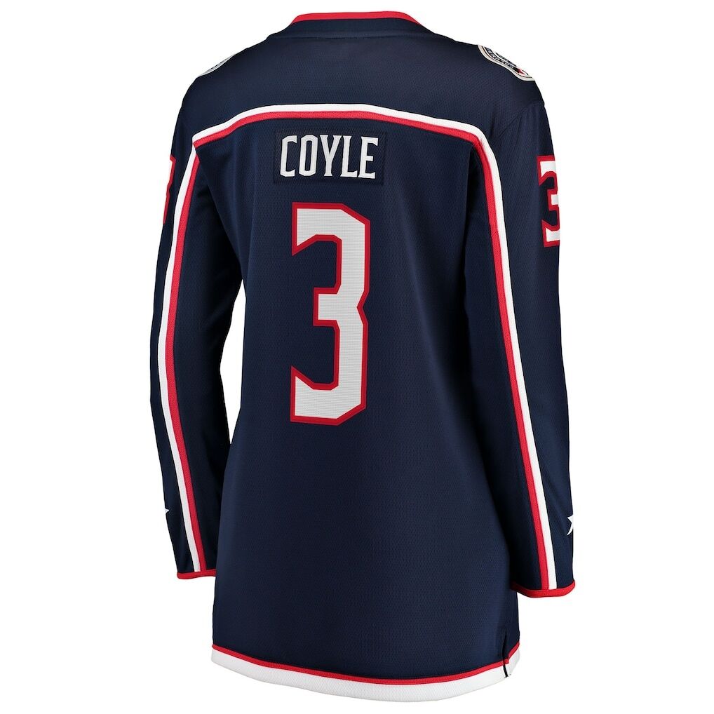 Charlie Coyle Columbus Blue Jackets Fashion7 Women's Home Breakaway Jersey