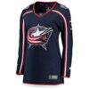 Charlie Coyle Columbus Blue Jackets Fashion7 Women's Home Breakaway Jersey - Navy - Side View