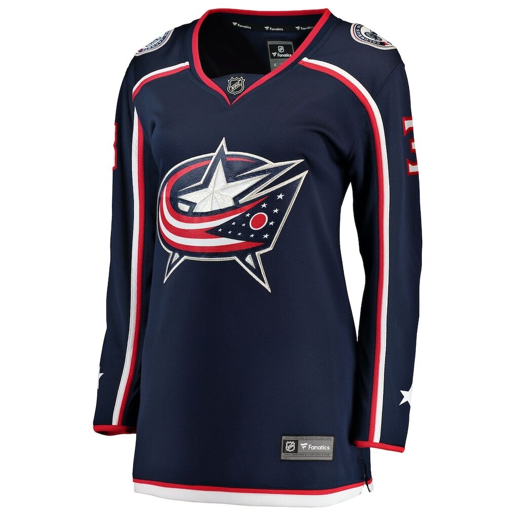 Charlie Coyle Columbus Blue Jackets Fashion7 Women's Home Breakaway Jersey