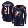 Isac Lundestrom Columbus Blue Jackets Fashion7 Women's Home Breakaway Jersey - Navy - Front View