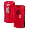 Yang Hansen Portland Trail Blazers Fashion7 Fast Break Replica Jersey - Red - - Front View