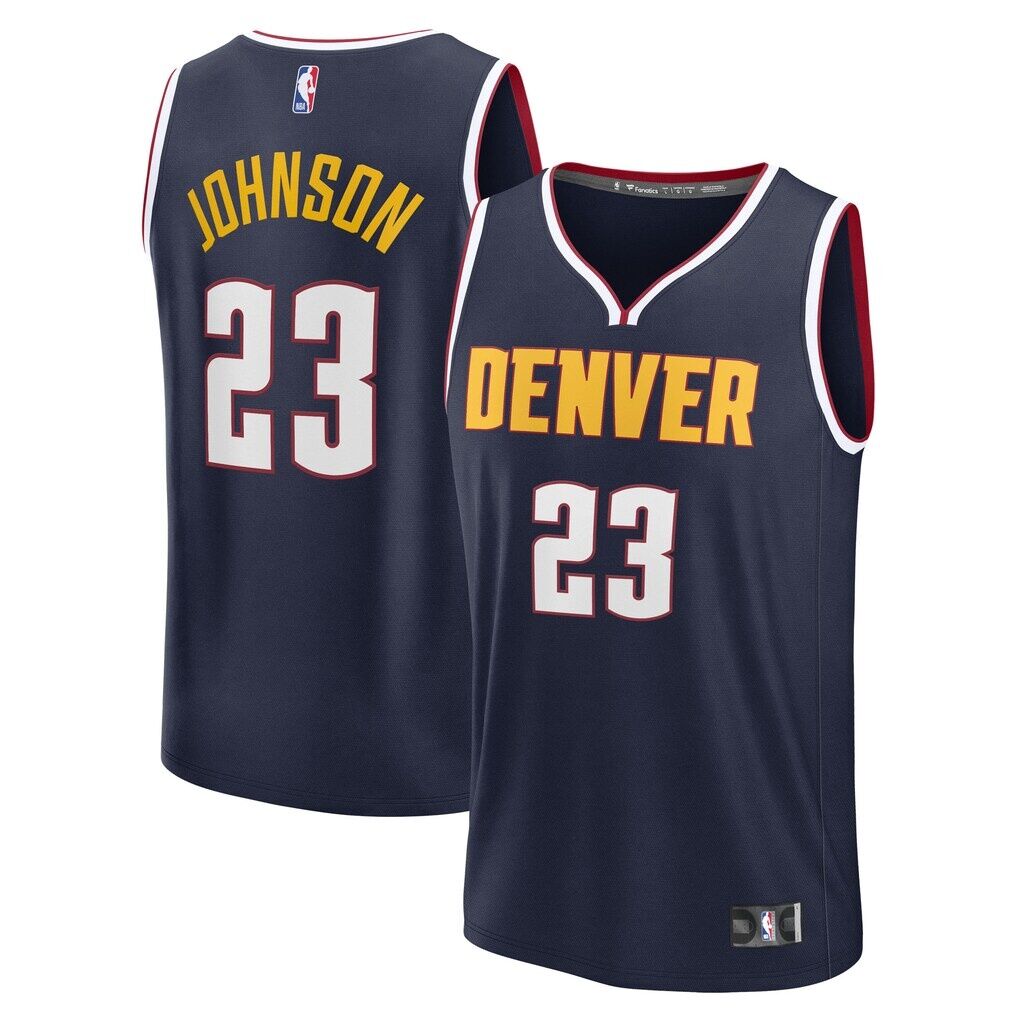Cameron Johnson Denver Nuggets Fashion7 Fast Break Replica Jersey - Navy - Icon Edition