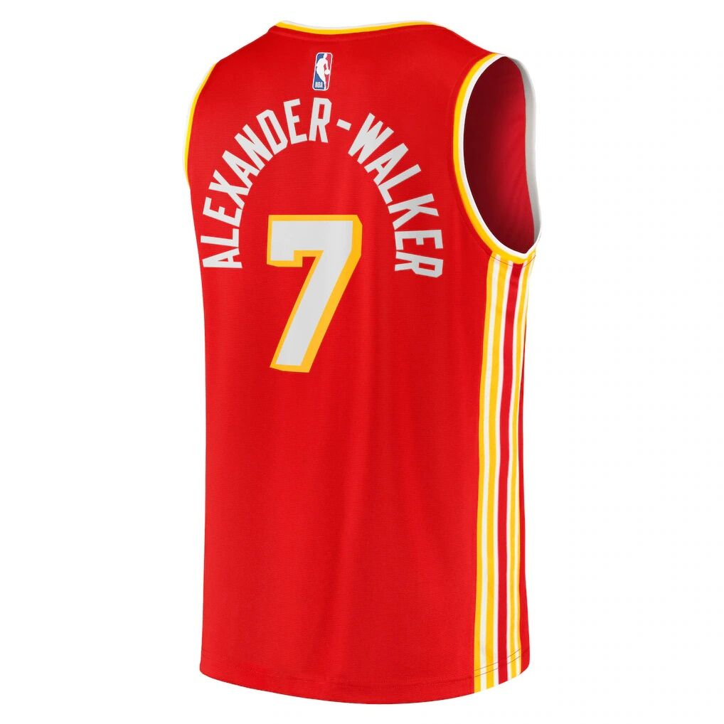 Nickeil Alexander-Walker Atlanta Hawks Fashion7 Fast Break Replica Jersey - Red - Icon Edition