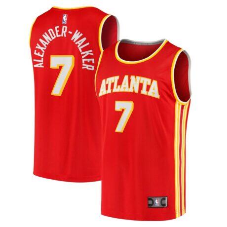 Nickeil Alexander-Walker Atlanta Hawks Fashion7 Fast Break Replica Jersey - Red - - Front View