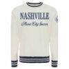 Nashville SC Sportiqe Unisex Ellington Sweatshirt - White - Front View