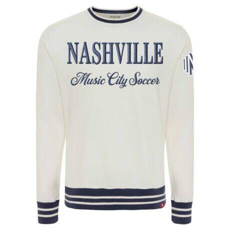 Nashville SC Sportiqe Unisex Ellington Sweatshirt - White - Front View