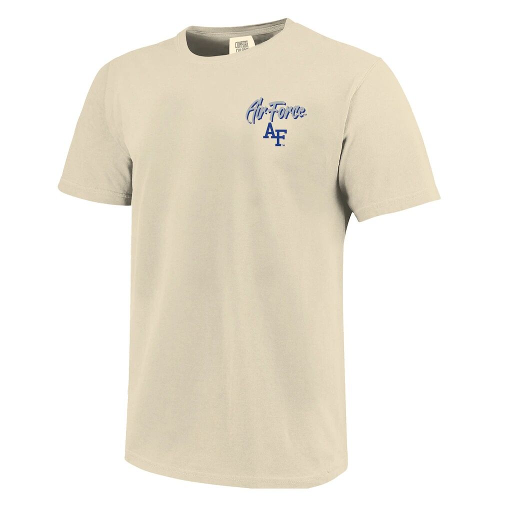 Air Force Falcons Image One Comfort Colors Hand-Drawn Campus Stack T-Shirt - Natural