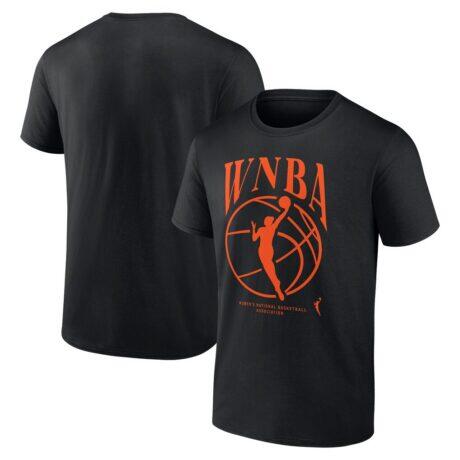 WNBA Unisex High Energy T-Shirt - Black - Front View